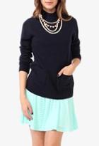 Forever21 High Neck Pocket Sweater