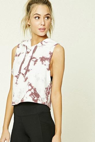 Forever21 Active Tie-dye Hooded Pullover