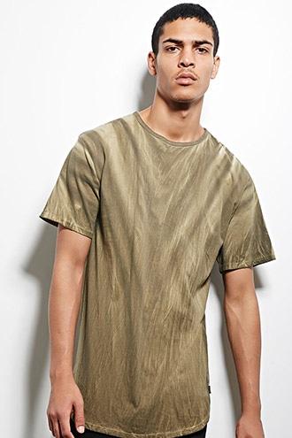 Forever21 Weiv Crinkled Wash Longline Tee