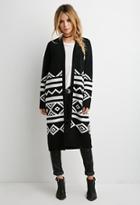 Forever21 Geo-striped Cardigan