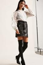 Forever21 Self-tie Faux Leather Mini Skirt