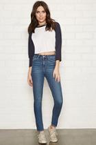 Forever21 Women's  Denim High-waisted Skinny Jeans