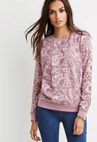 Forever21 Embroidered Mesh Layered Pullover