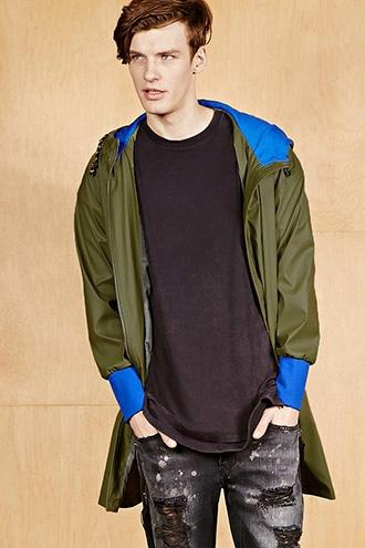 Forever21 Ing2ing Coated Longline Jacket