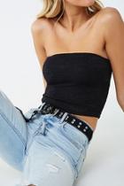 Forever21 Floral Lace Cropped Tube Top
