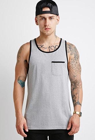 Forever21 Trimmed Pocket Tank