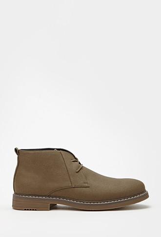 21 Men Men's  Canvas Lace-up Chukkas