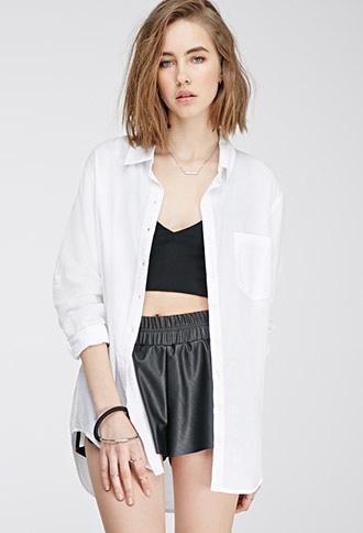 Forever21 Tonal-patterned Stripe Shirt