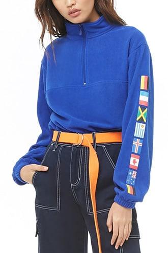 Forever21 Flag Print Pullover
