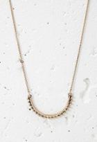 Forever21 Etched Crescent Pendant Necklace (antic Gold)