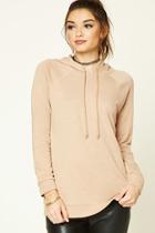 Forever21 Women's  French Terry Longline Hoodie