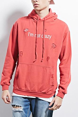 21 Men Men's  Happiness Distressed Hoodie