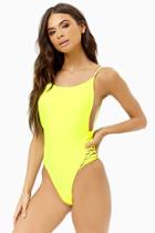 Forever21 Strappy High-leg One-piece Swimsuit