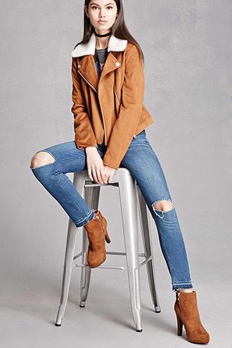 Forever21 Platform Faux Suede Boots