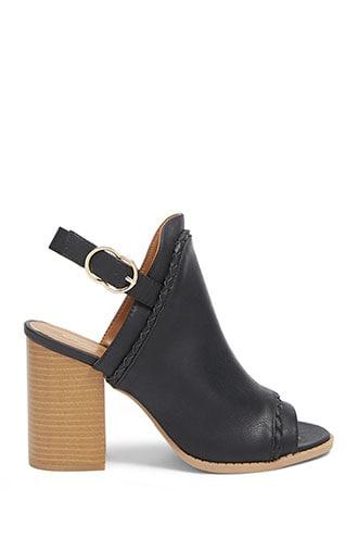 Forever21 Faux Leather Slingback Booties