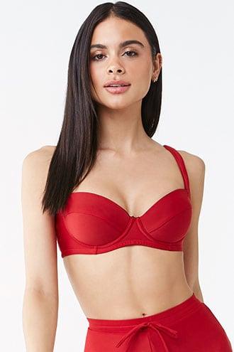 Forever21 Tee Ink Bustier Bikini Top