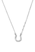 Forever21 Rhinestone Horseshoe Charm Necklace