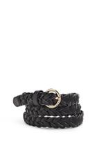 Forever21 Faux Leather Braided Hip Belt