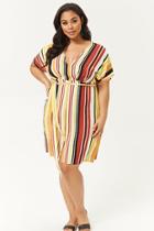 Forever21 Plus Size Striped V-neck Dress