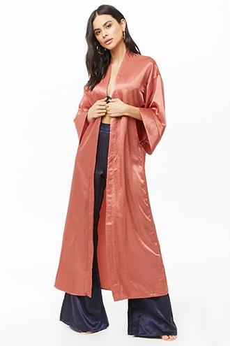 Forever21 Satin Duster Kimono