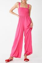 Forever21 Smocked Wide Leg Jumpsuit