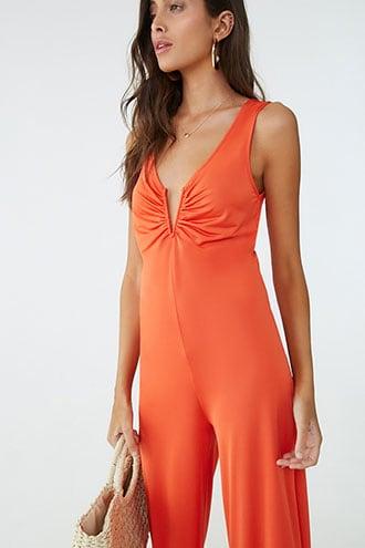 Forever21 Sleeveless V-wire Jumpsuit
