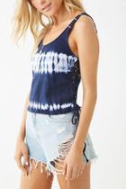 Forever21 Lace-up Tie-dye Tank Top