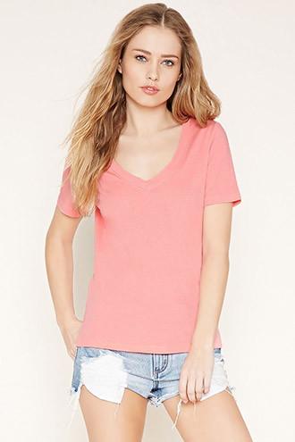 Forever21 Plus Women's  V-neck Tee