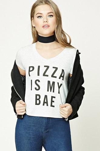 Forever21 Pizza Is My Bae Graphic Tee