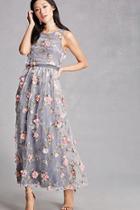Forever21 Floral Applique Layered Dress