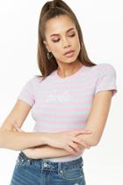 Forever21 Striped Barbie Graphic Top