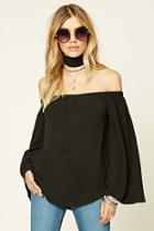 Forever21 Women's  Black Reverse Choker Top