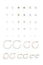 Forever21 Faux Pearl And Rhinestone Earring Set