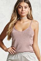 Forever21 Metallic Knit Cami Top