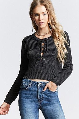 Forever21 Contemporary Sweater-knit Top