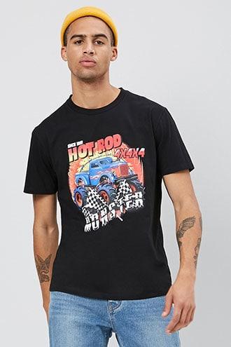 Forever21 Hot Rod Monster Graphic Tee