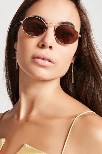 Forever21 Mirrored Oval Sunglasses
