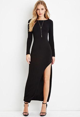 Forever21 Asymmetrical-hem Maxi Dress