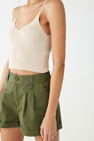 Forever21 Cuffed Pleated Shorts