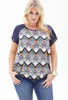 Forever21 Abstract Zigzag Top