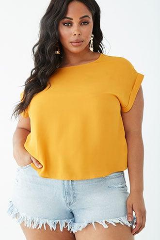 Forever21 Plus Size Cuffed Boxy Top