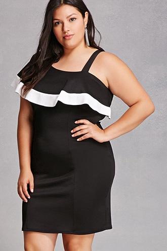 Forever21 Plus Size One-shoulder Dress