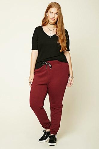 Forever21 Plus Women's  Plus Size Drawstring Sweatpants