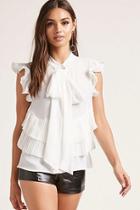 Forever21 Ruffle Cap-sleeve Top