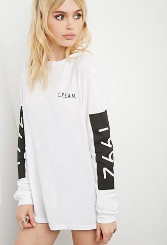 Forever21 Women's  This Is A Love Song 1992 Clan Tee (white/black)
