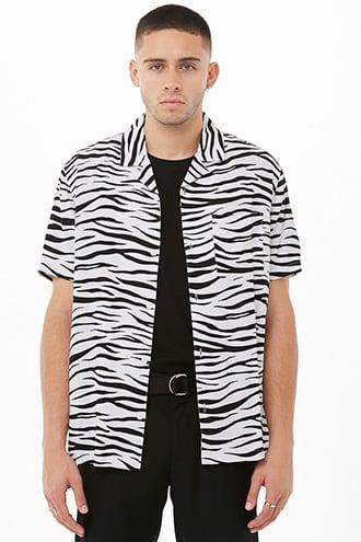 Forever21 Zebra Print Shirt