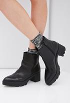 Forever21 Leather Platform Booties