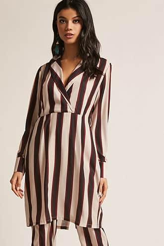 Forever21 Rd & Koko Stripe Surplice Top