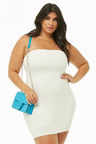 Forever21 Plus Size Lace-up Mini Tube Dress