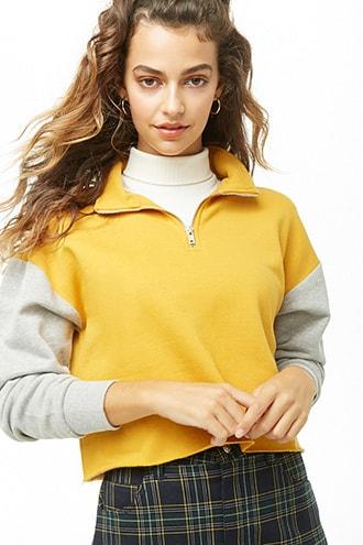 Forever21 Colorblock Fleece Pullover